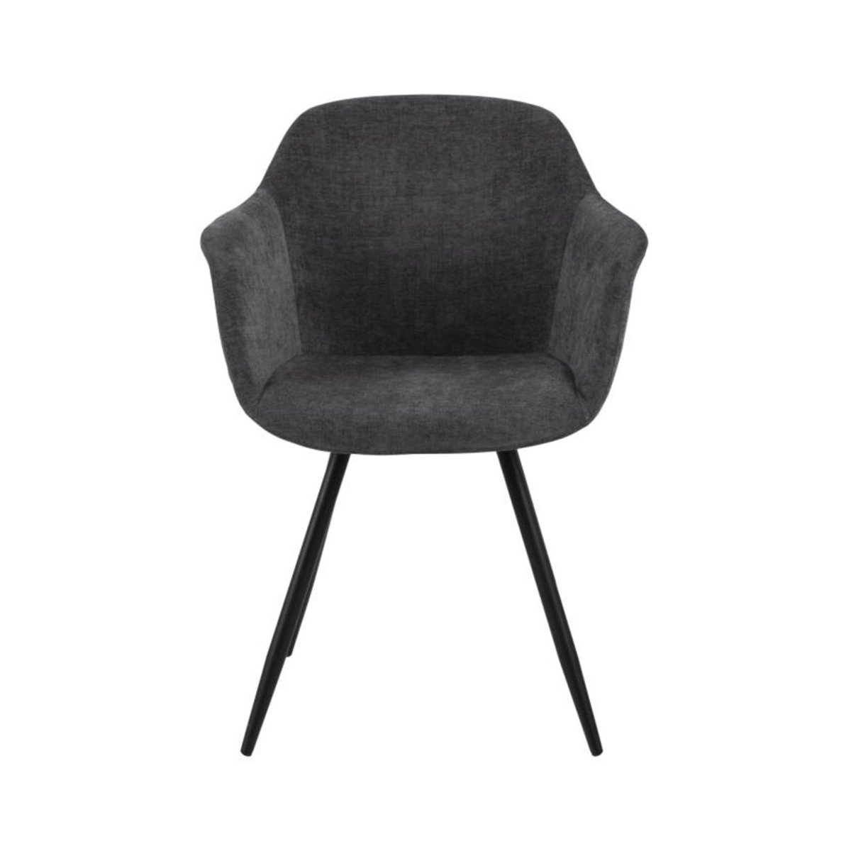chaise avec accoudoirs en tissu gris