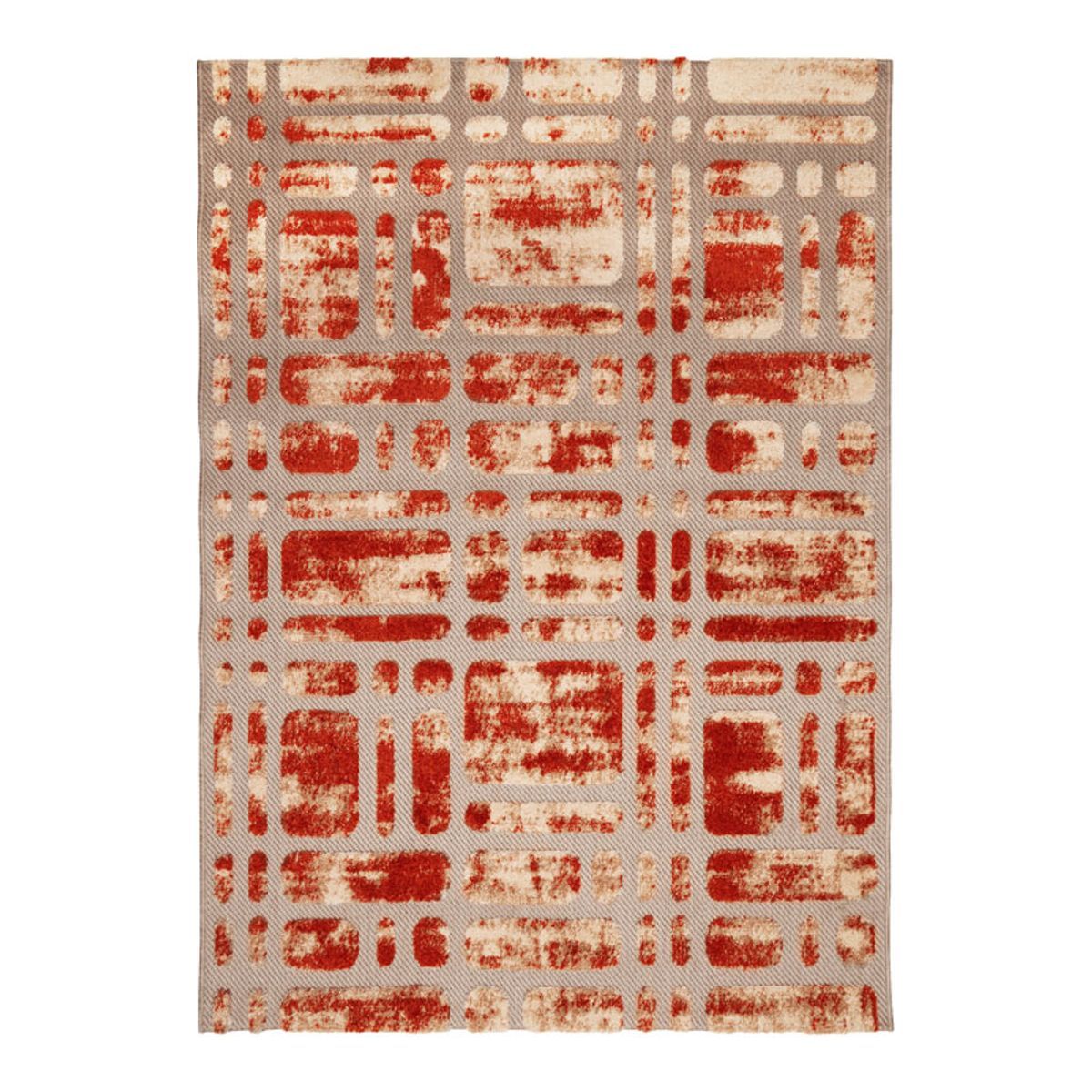 Tapis pour intérieur-extérieur beige et terra 120x170