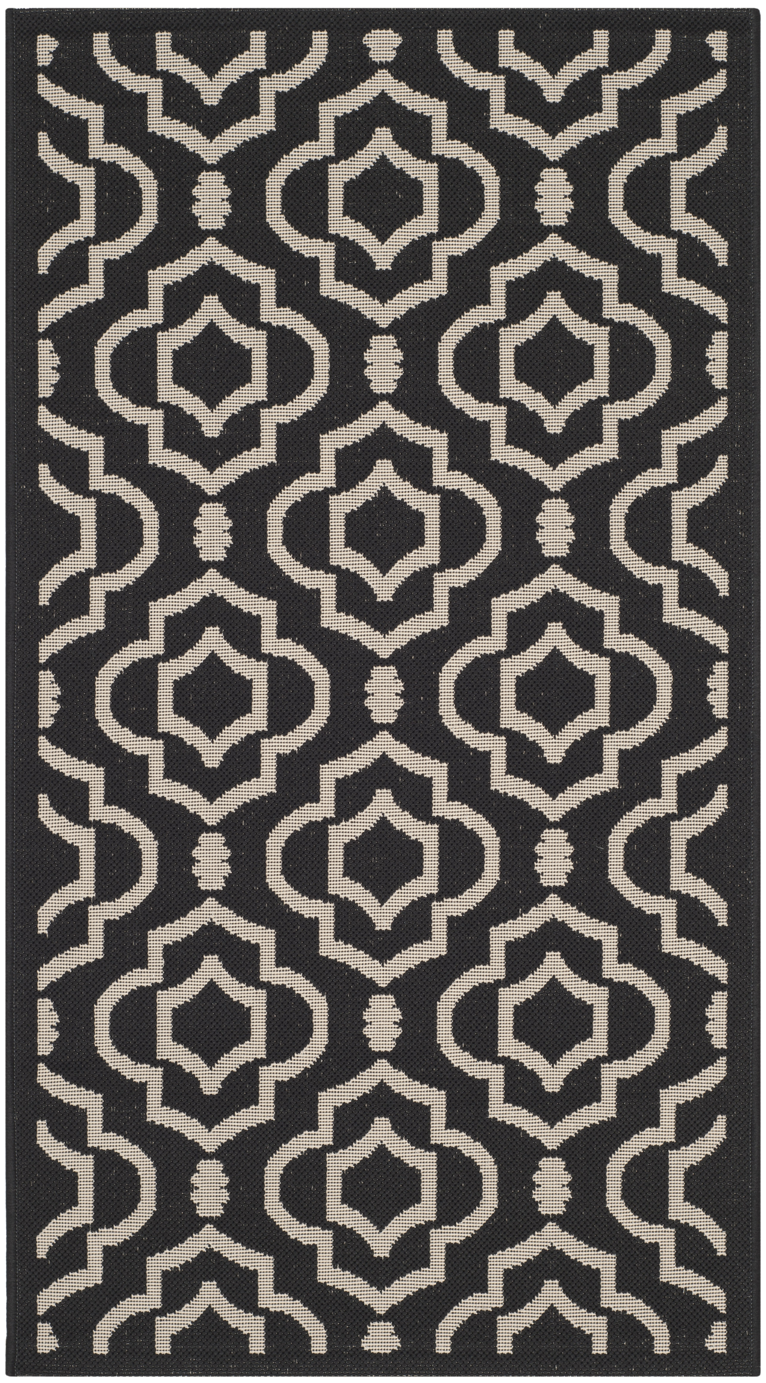 Tapis d'intérieur/extérieur Noir/Neutre 80 X 150