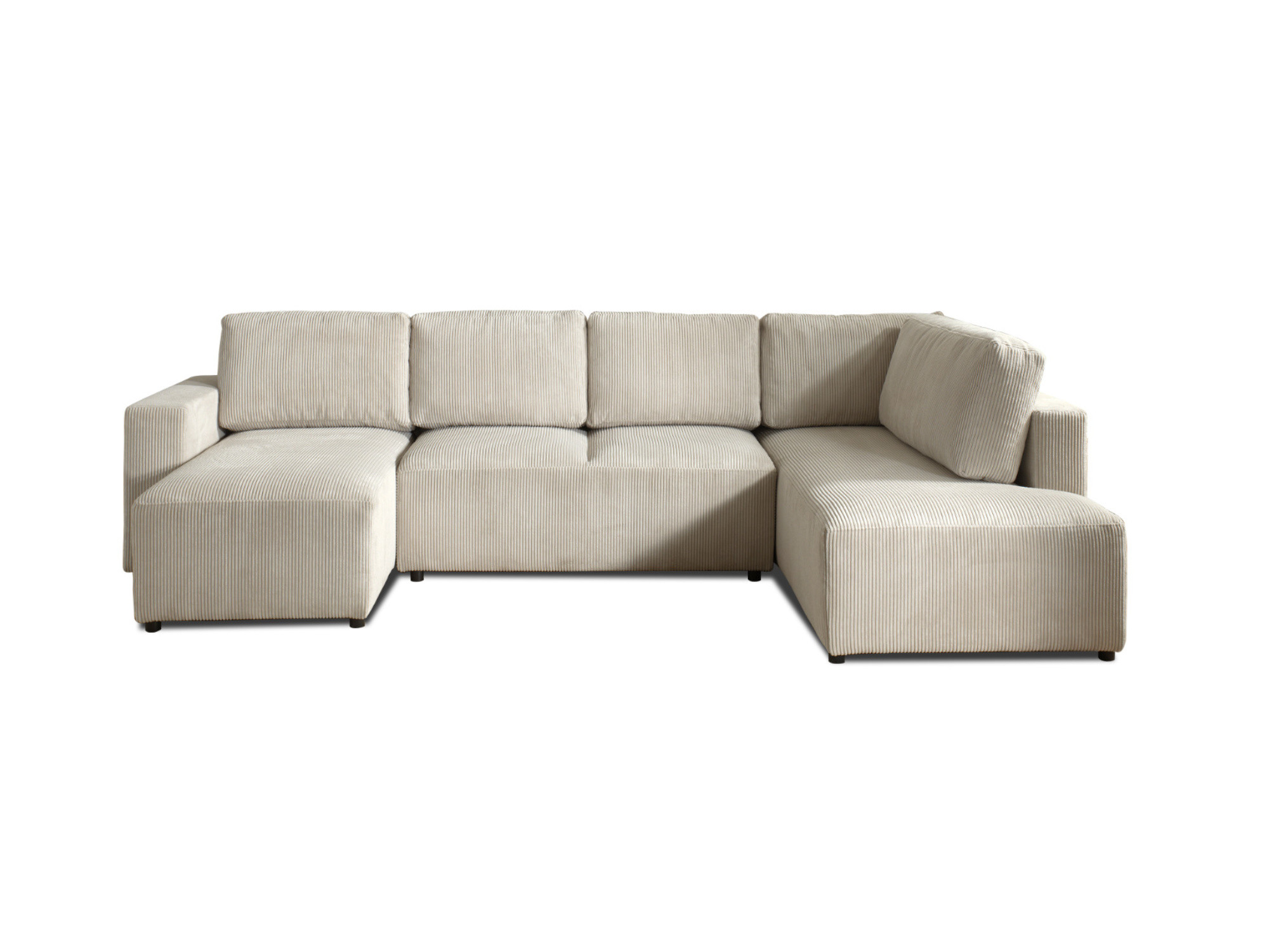 livy - Canapé convertible velours côtelé Beige - Vue supplémentaire 1