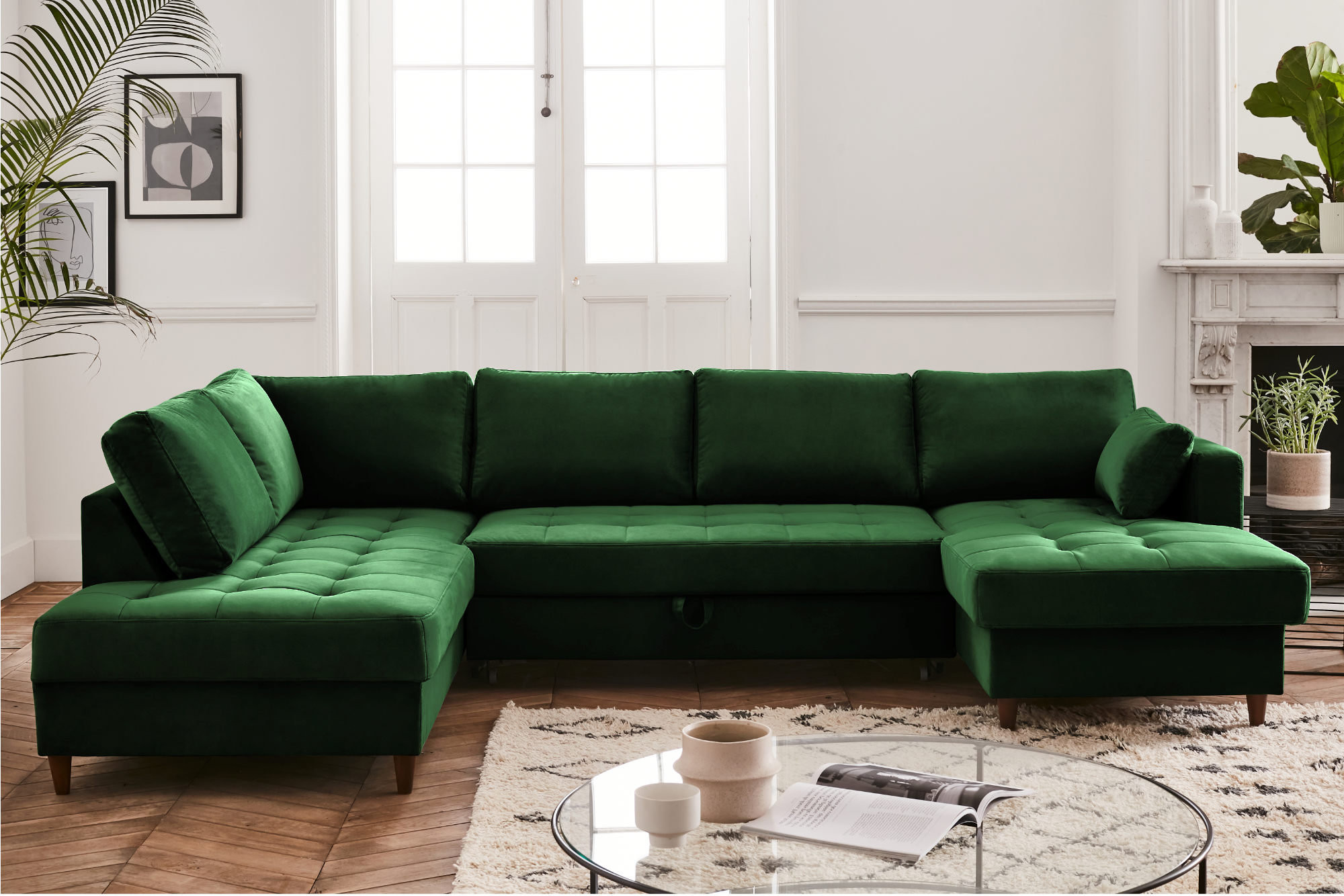 anna - Canapé velours Vert - Vue supplémentaire 2