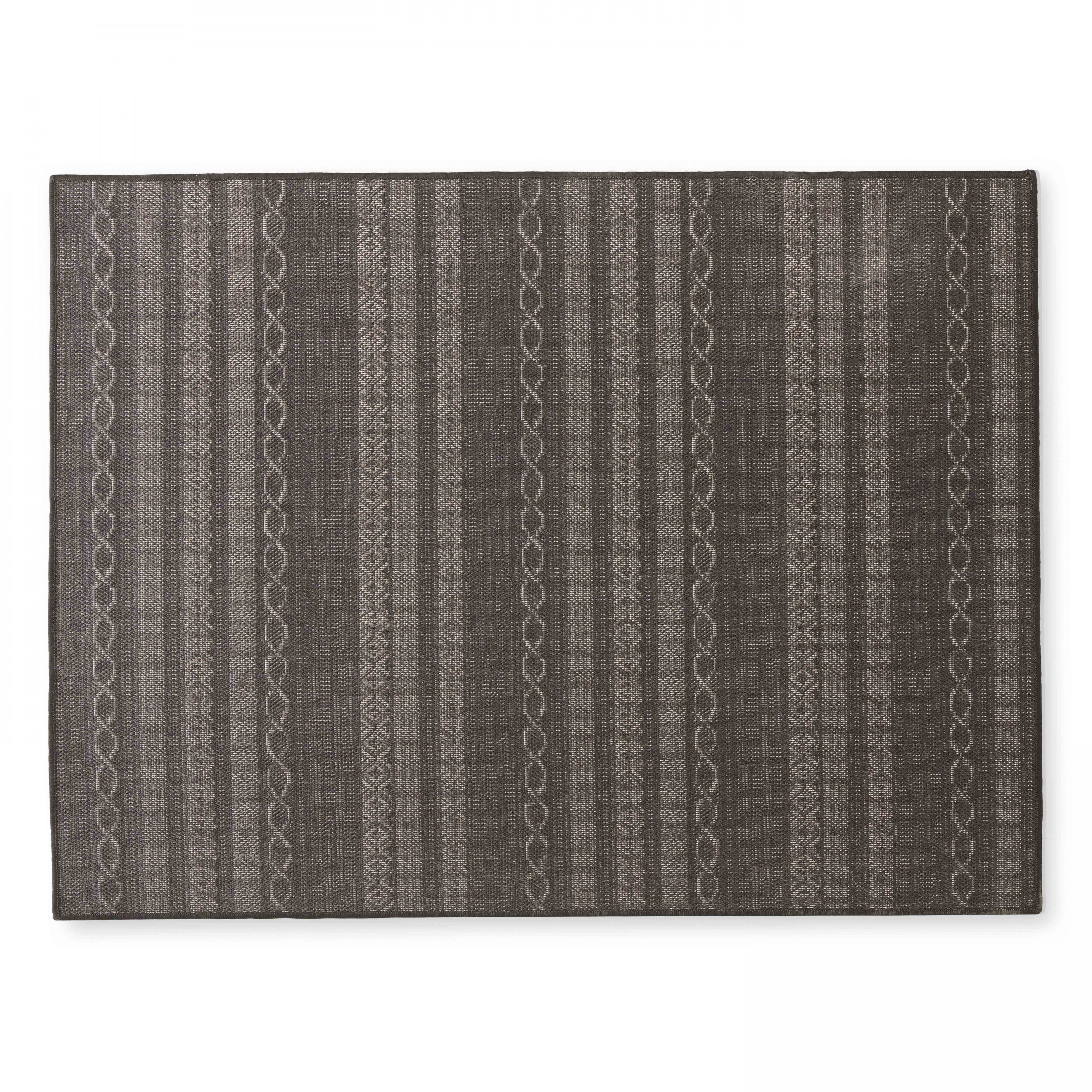 Tapis rectangulaire en polypropylène 160x230 cm noir