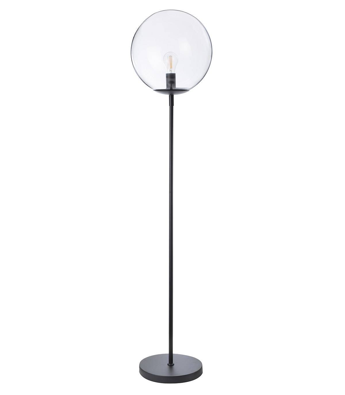 lampadaire en verre noir, h. 160 cm