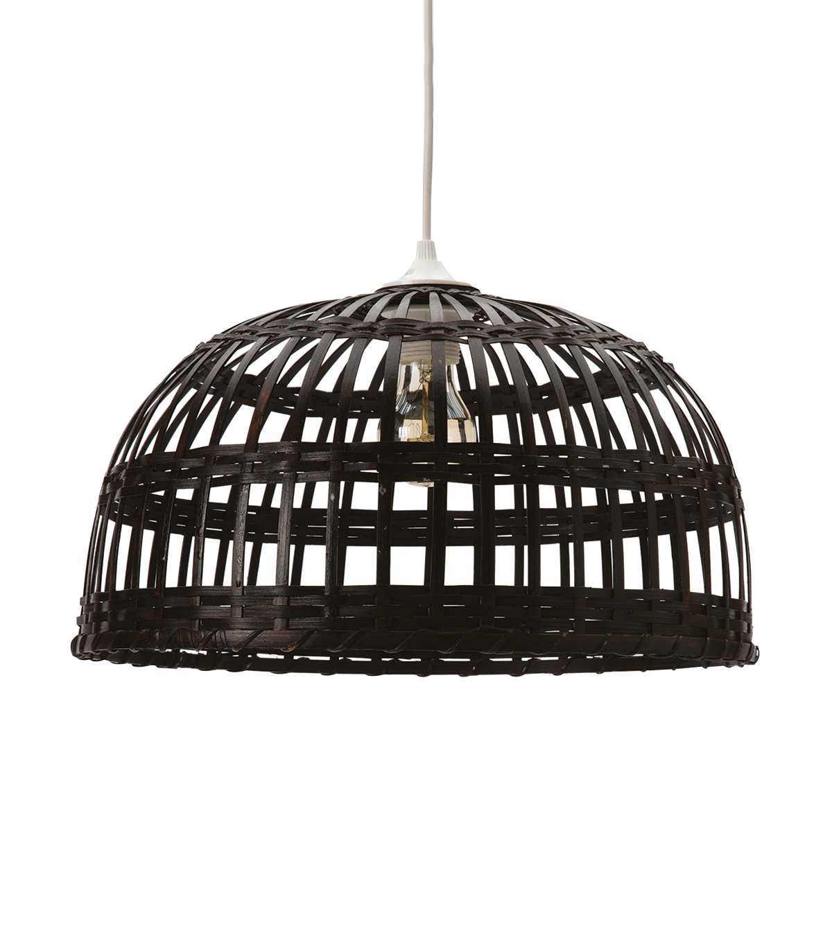 suspension en bambou noir, d. 40 cm