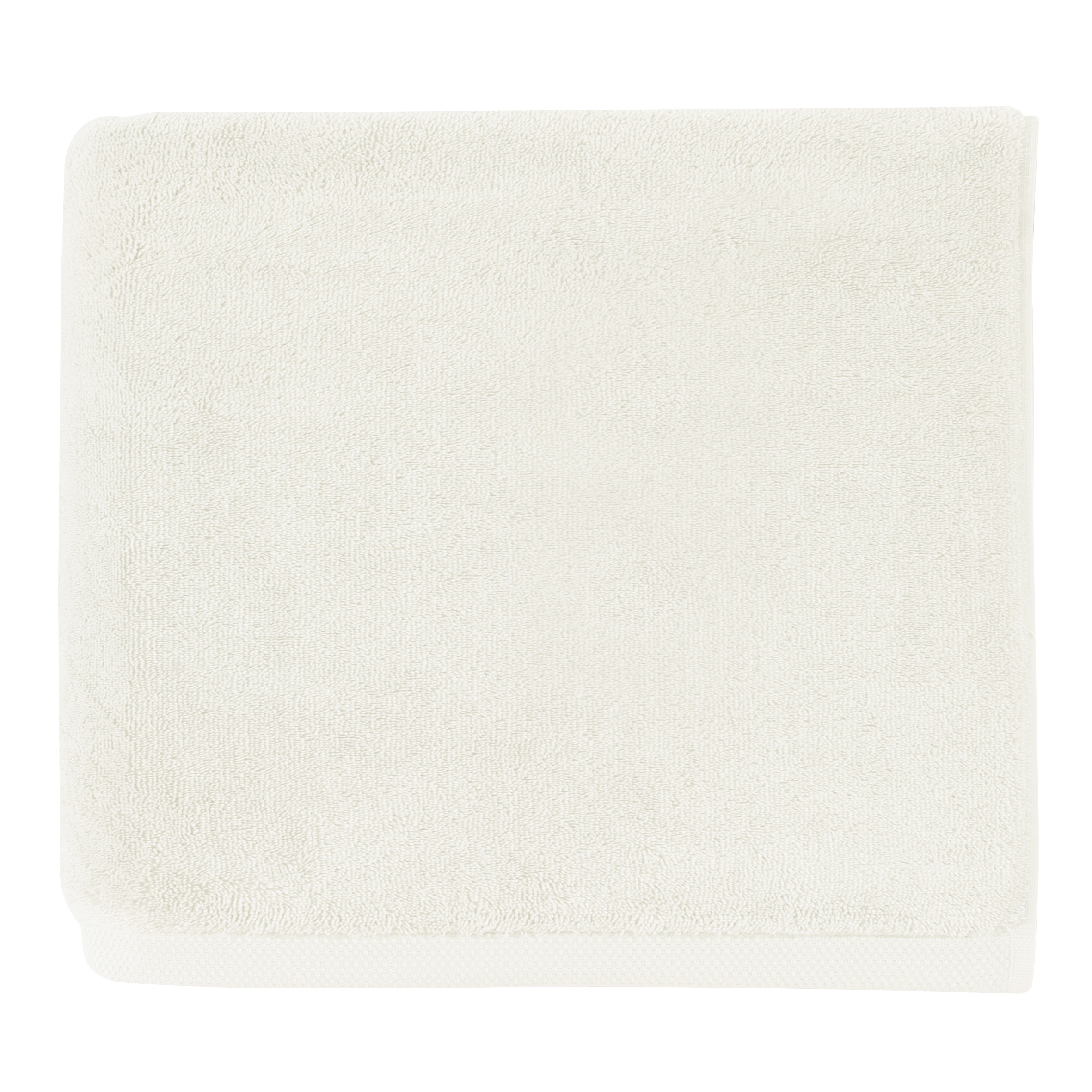 drap de bain en coton blanc meringue 100x160