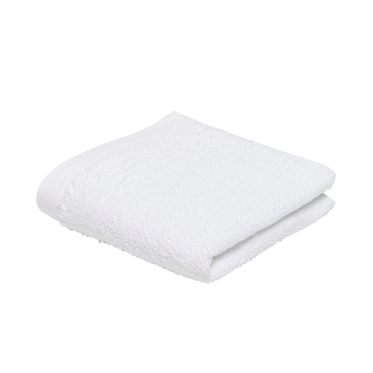 Serviette de bain uni en Coton Blanc 50x90 cm