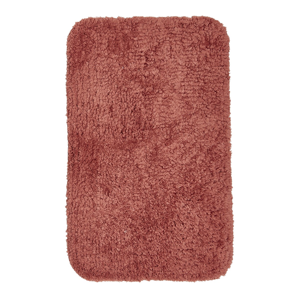 tapis de bain tufté uni en polyester rouge 50x80 cm
