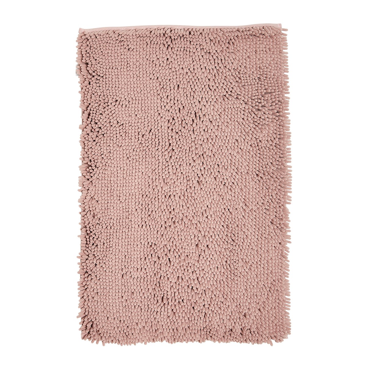 Tapis de bain mèche uni en Polyester Rose 50x80 cm