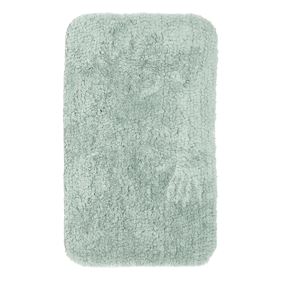 tapis de bain tufté uni en polyester vert 50x80 cm