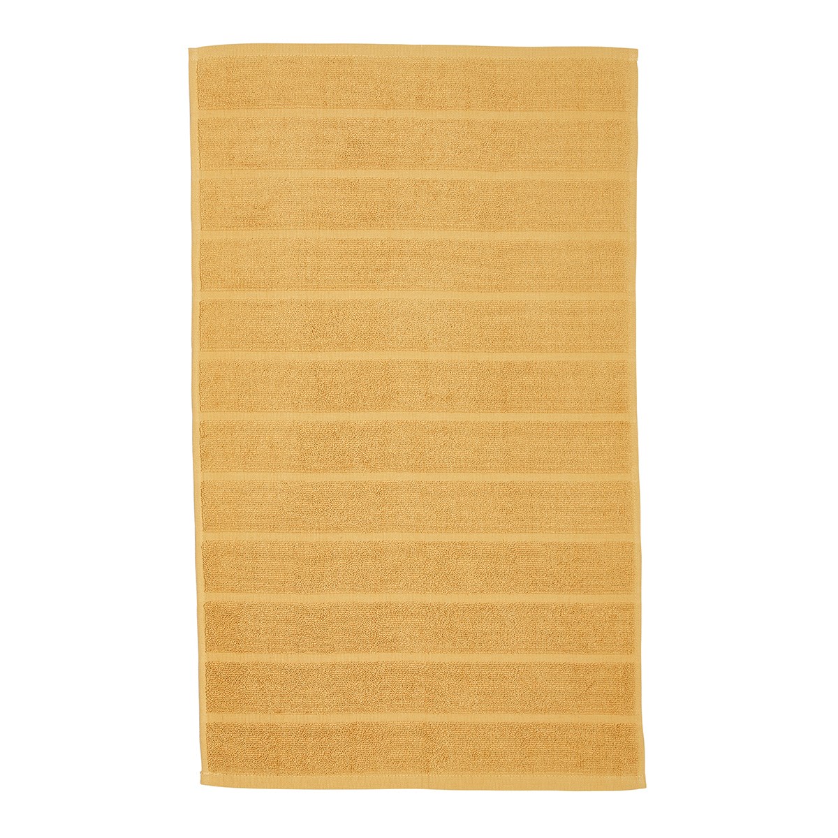 tapis de bain uni en coton jaune 50x80 cm