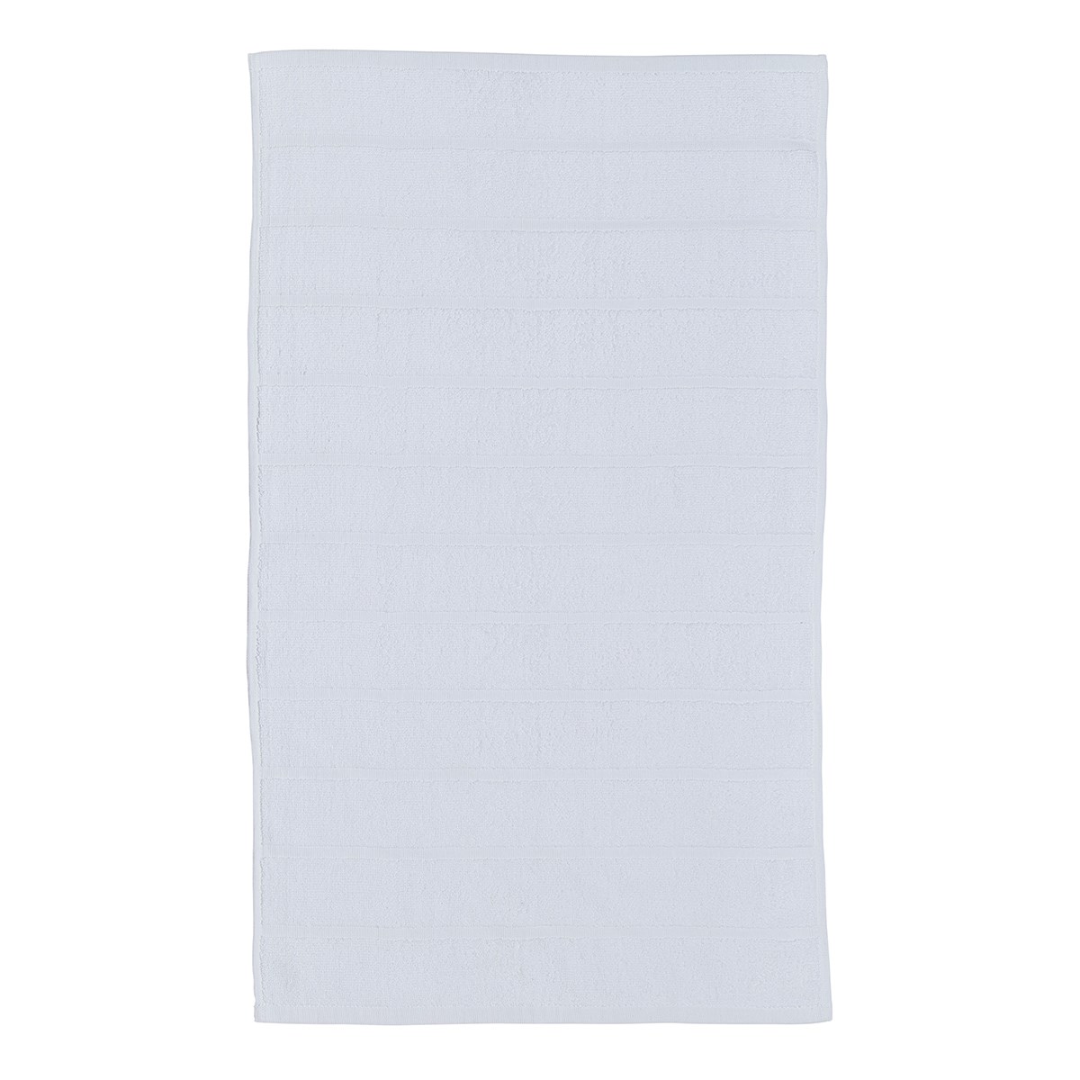 tapis de bain uni en coton blanc 50x80 cm