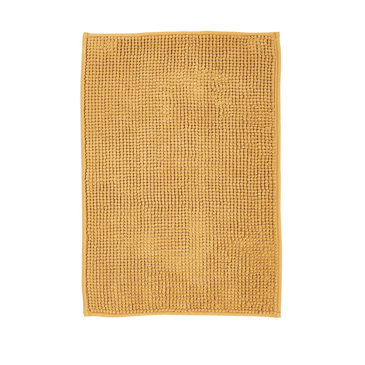 tapis de bain bubble uni en polyester jaune 60x40 cm
