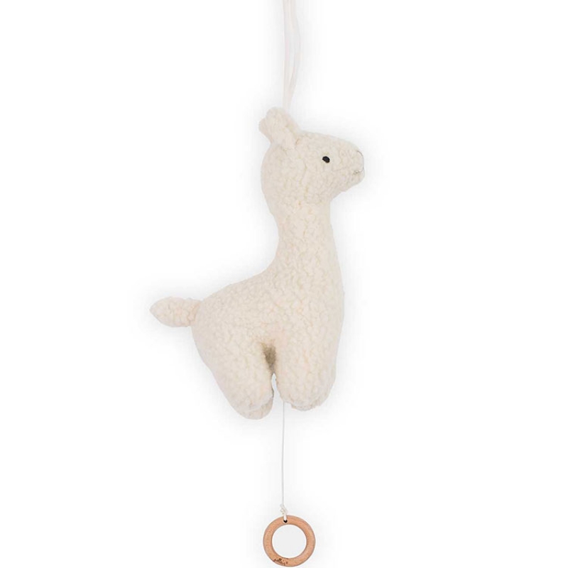 Peluche musicale Lama blanc (25 cm)