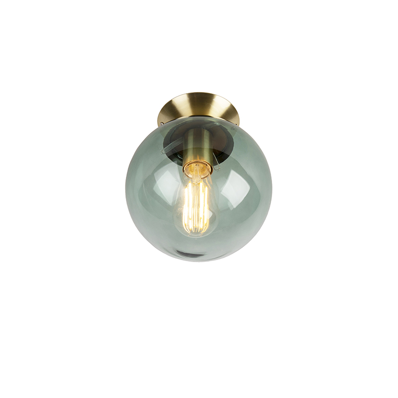 Plafonnier en verre vert