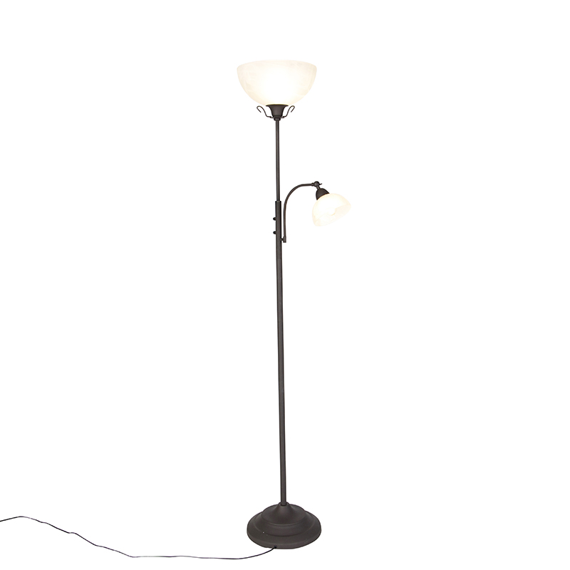 Lampadaire en acier brun rouille