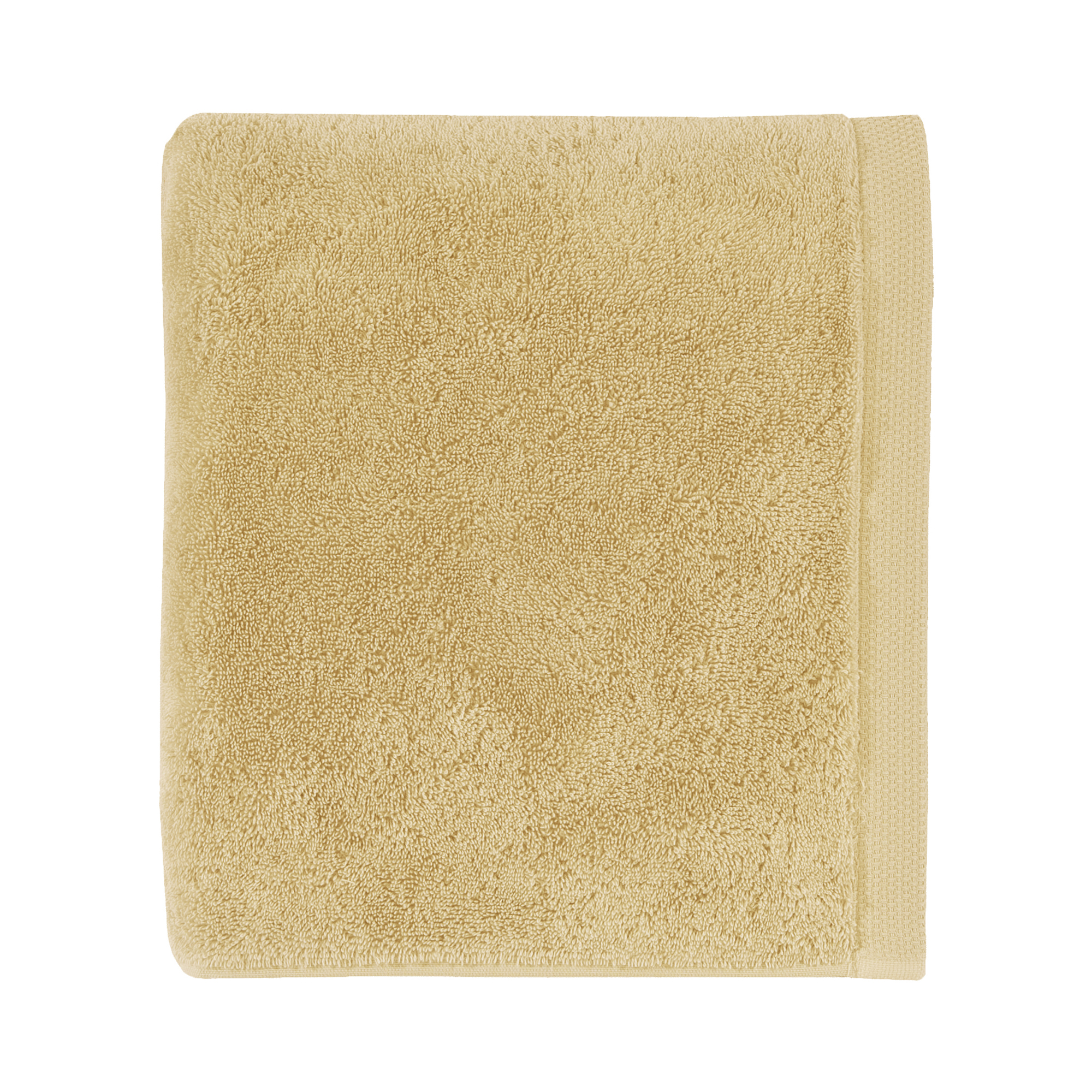 serviette de bain en coton jaune 60x100
