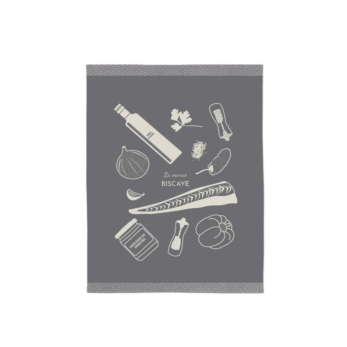 Essuie-mains coton Gris 45x60 cm Essuie-mains coton Gris 45x60 cm
