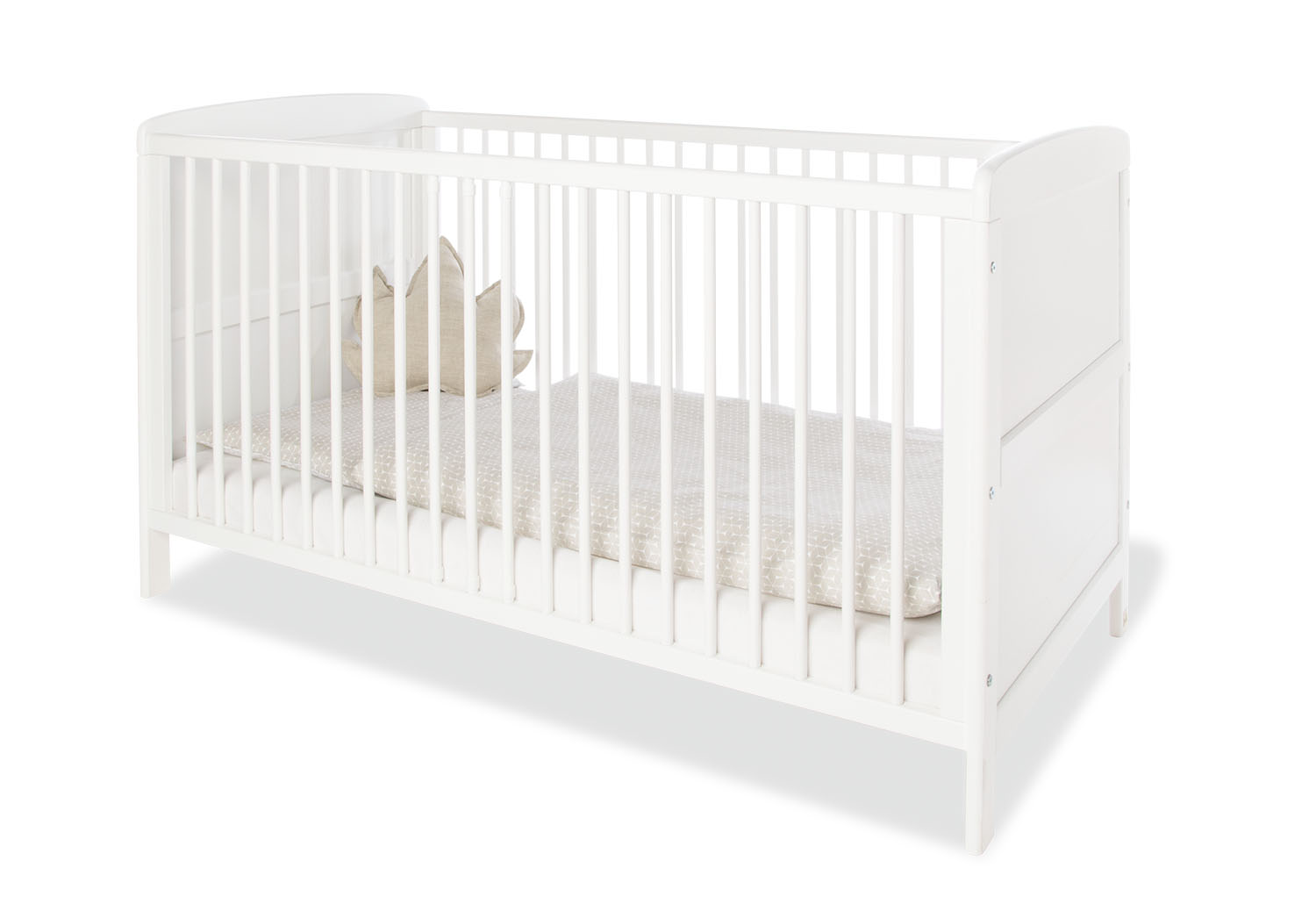 lit d'enfant en effet bois, blanc, 140x70 cm