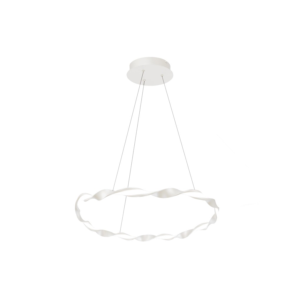 suspension minimaliste et élégant en forme d'anneau blanc ø51 cm