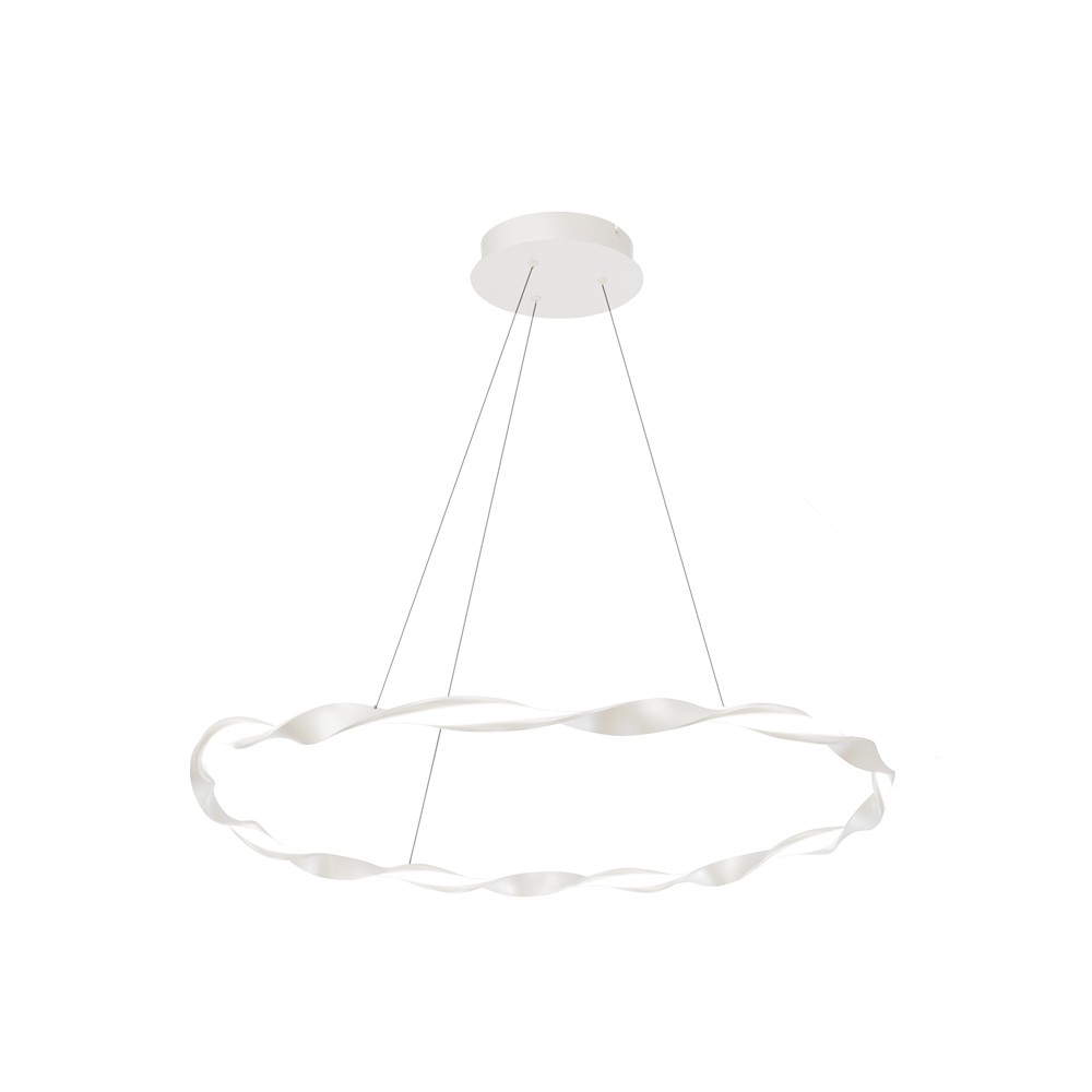 suspension minimaliste et élégant en forme d'anneau blanc ø78 cm