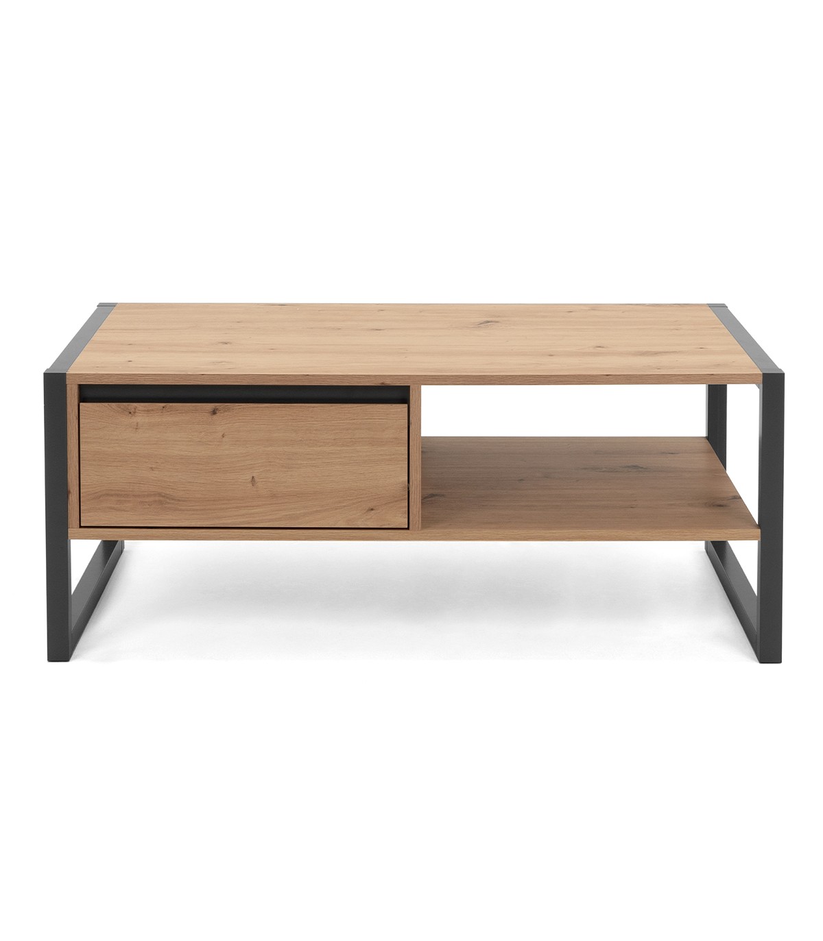 table basse avec tiroir l100 cm - décor bois clair