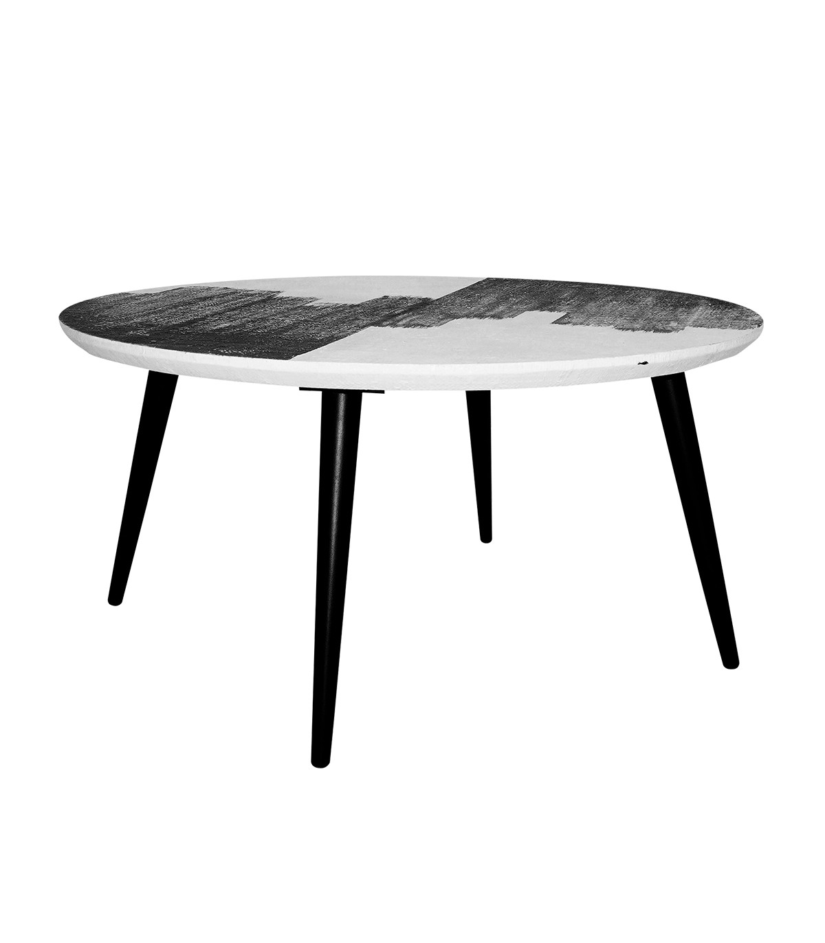 table basse bicolore - h 38cm