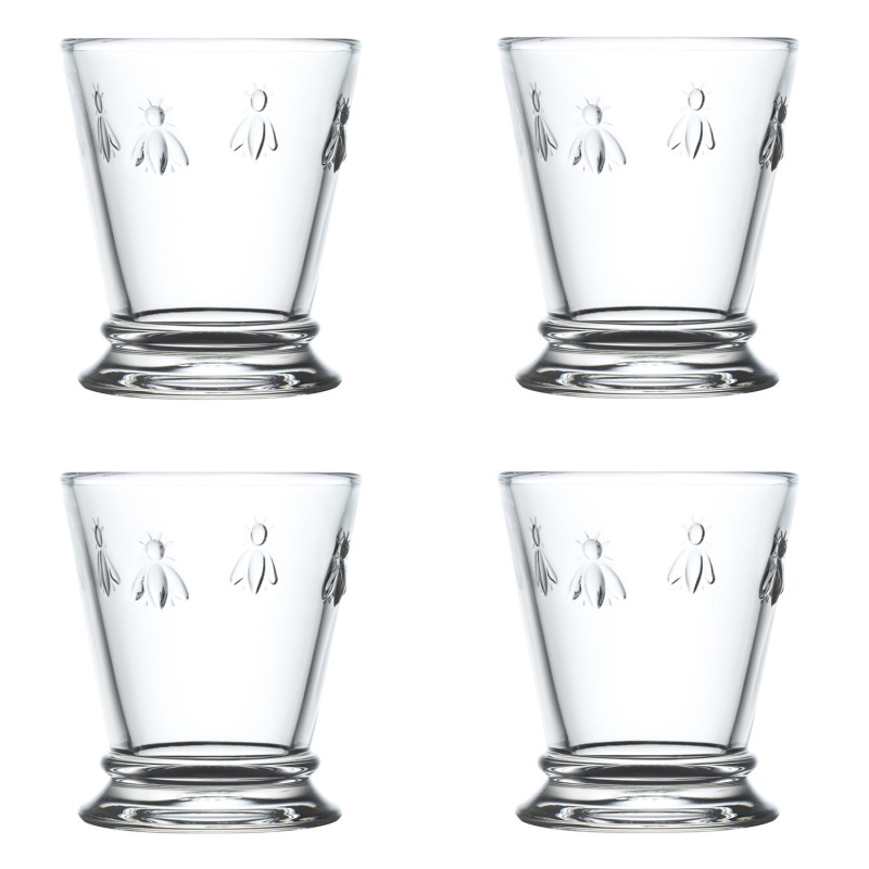 verre à eau en verre transparent-l'unité- set de 4