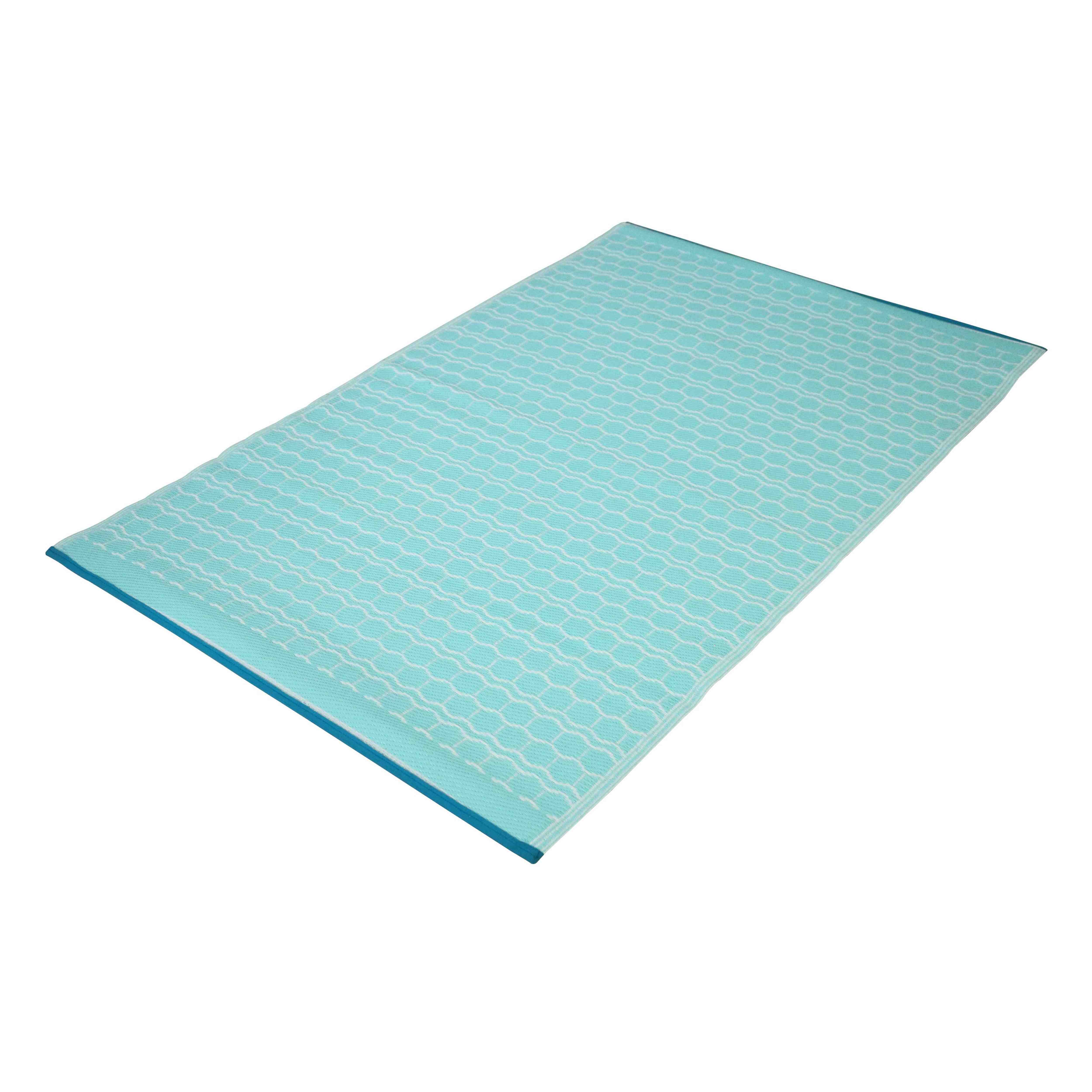 Tapis d'extérieur pvc bleu 180 x 120 cm