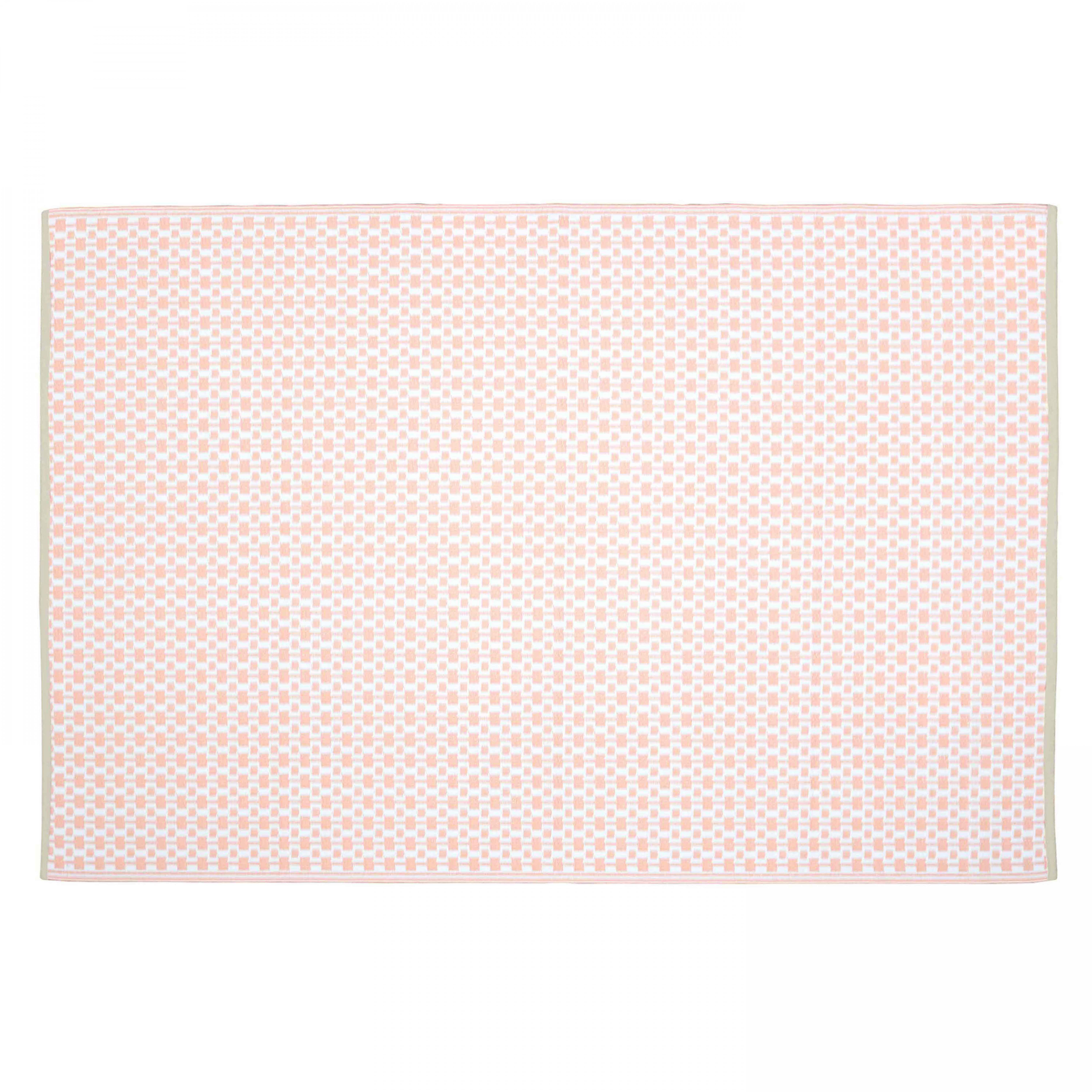 Tapis d'extérieur en polypropylène recyclé rose 180 x 120 cm