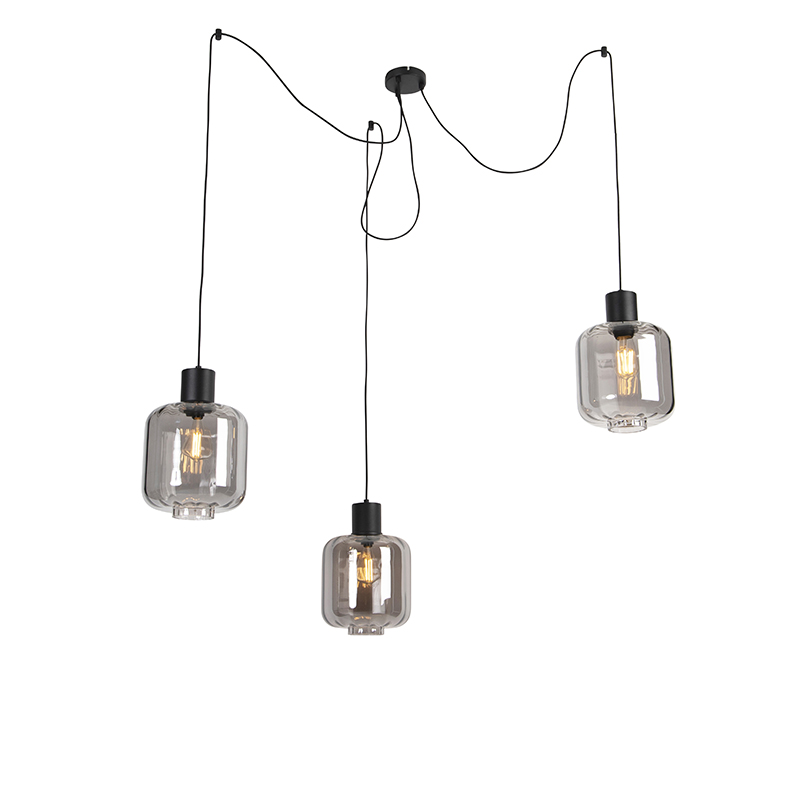 Suspension en verre noir