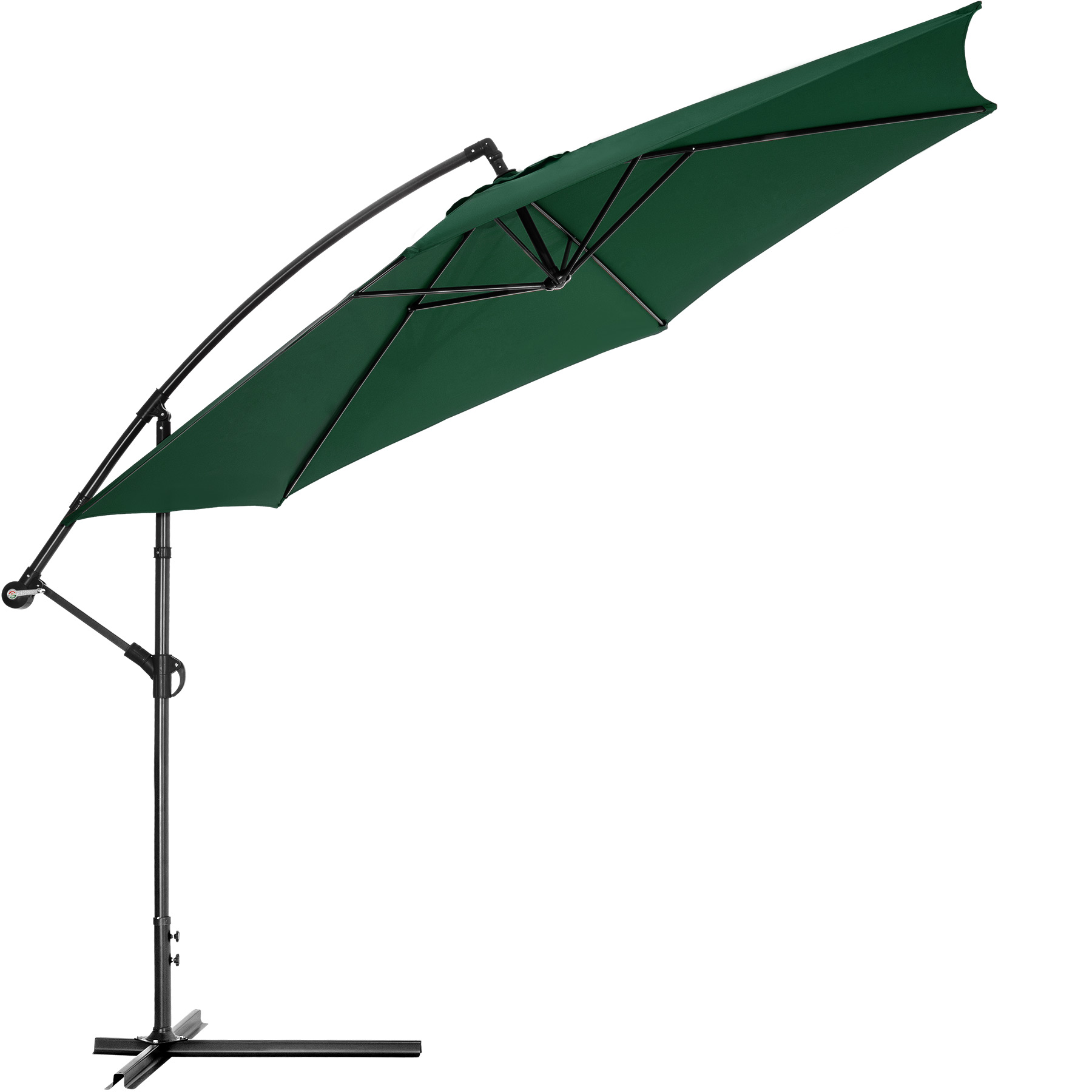 Parasol 350 cm avec housse de protection vert