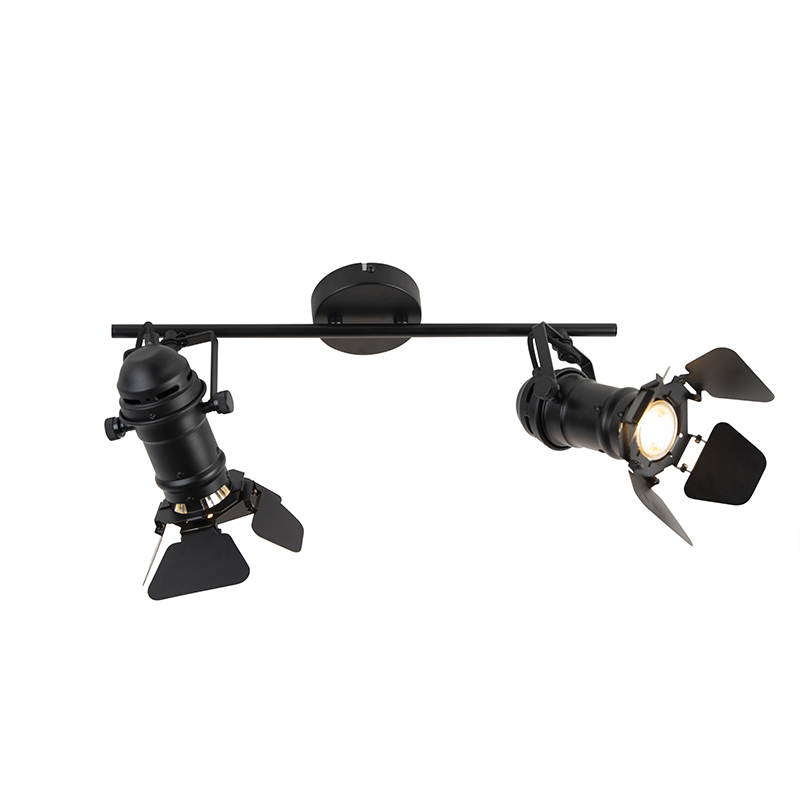 Spot plafond en acier inoxydable noir