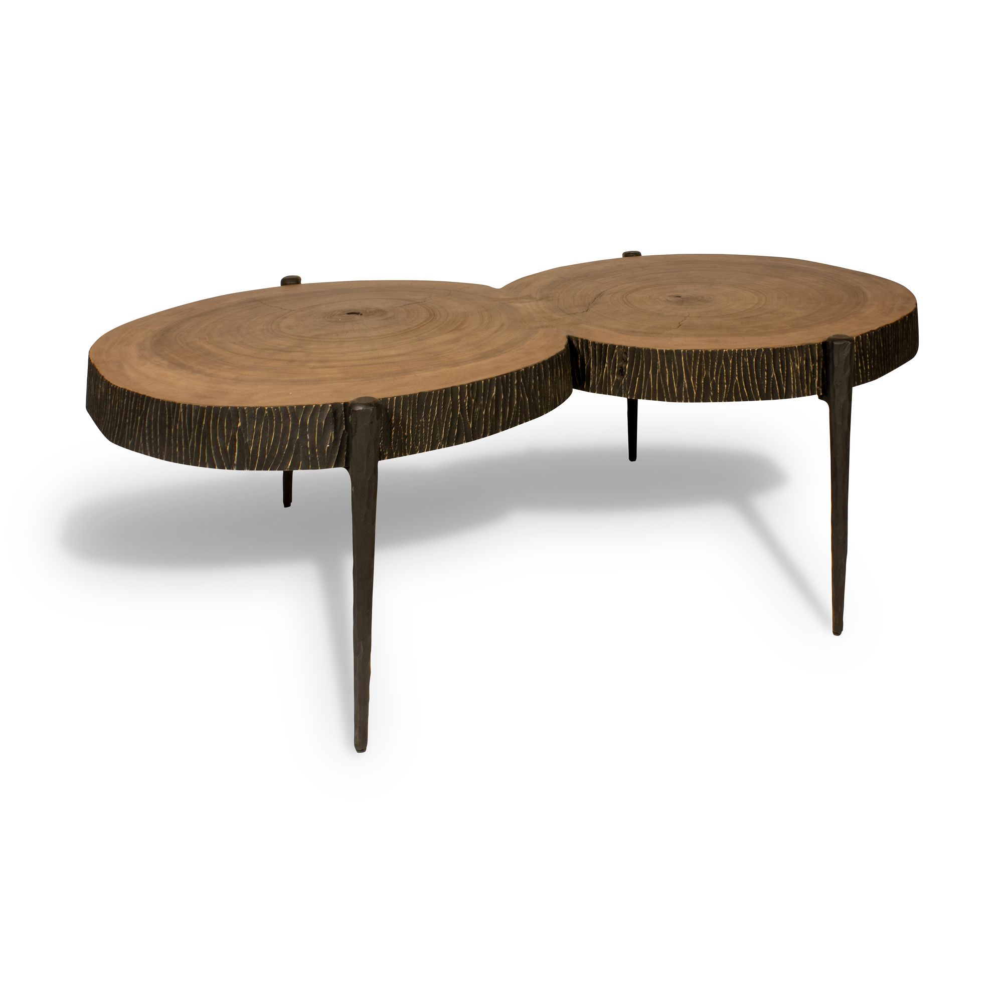 Table basse en bois d'acacia massif h43cm