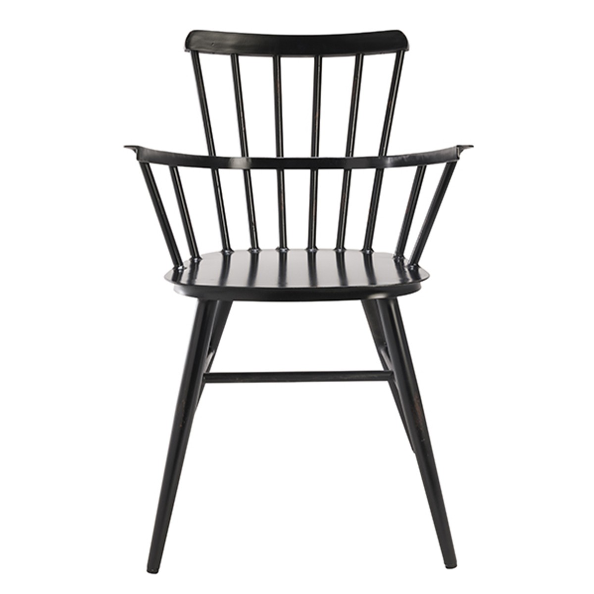 Lot de 2 Chaises Bridge en Aluminium – Noir