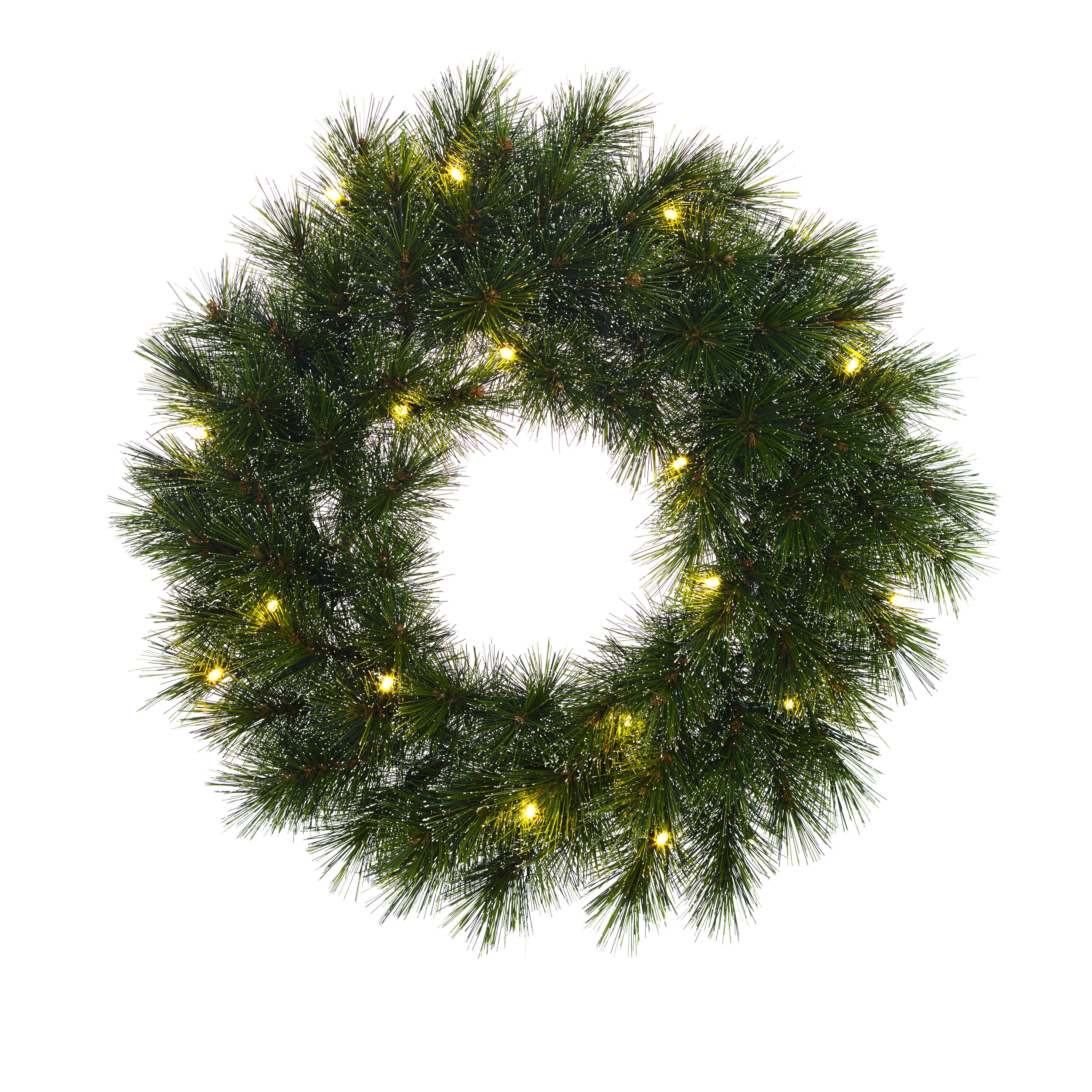 Corona de navidad artificial led d45