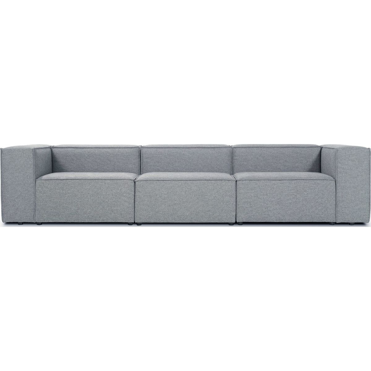 Canapé modulable 4 places Gris Tissu Design Confort Promotion