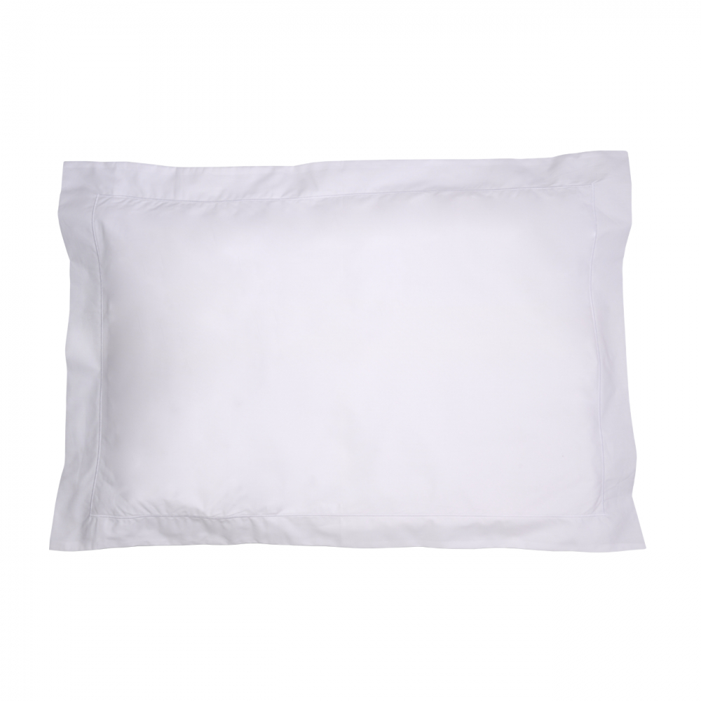 Taie d'oreiller enfant enveloppe percale de coton blanc 40x60cm