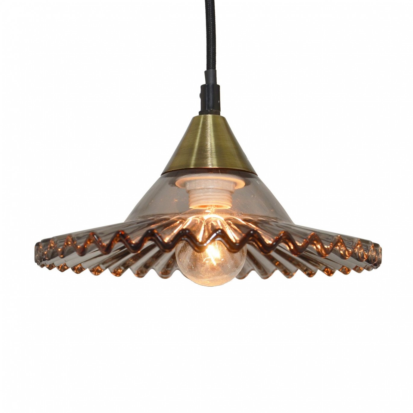 Suspension en verre fumé