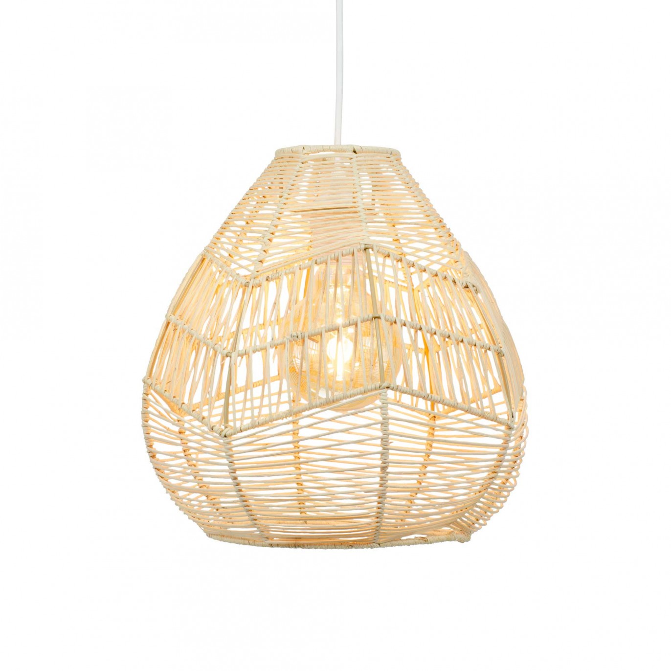Suspension en rotin tressé naturel