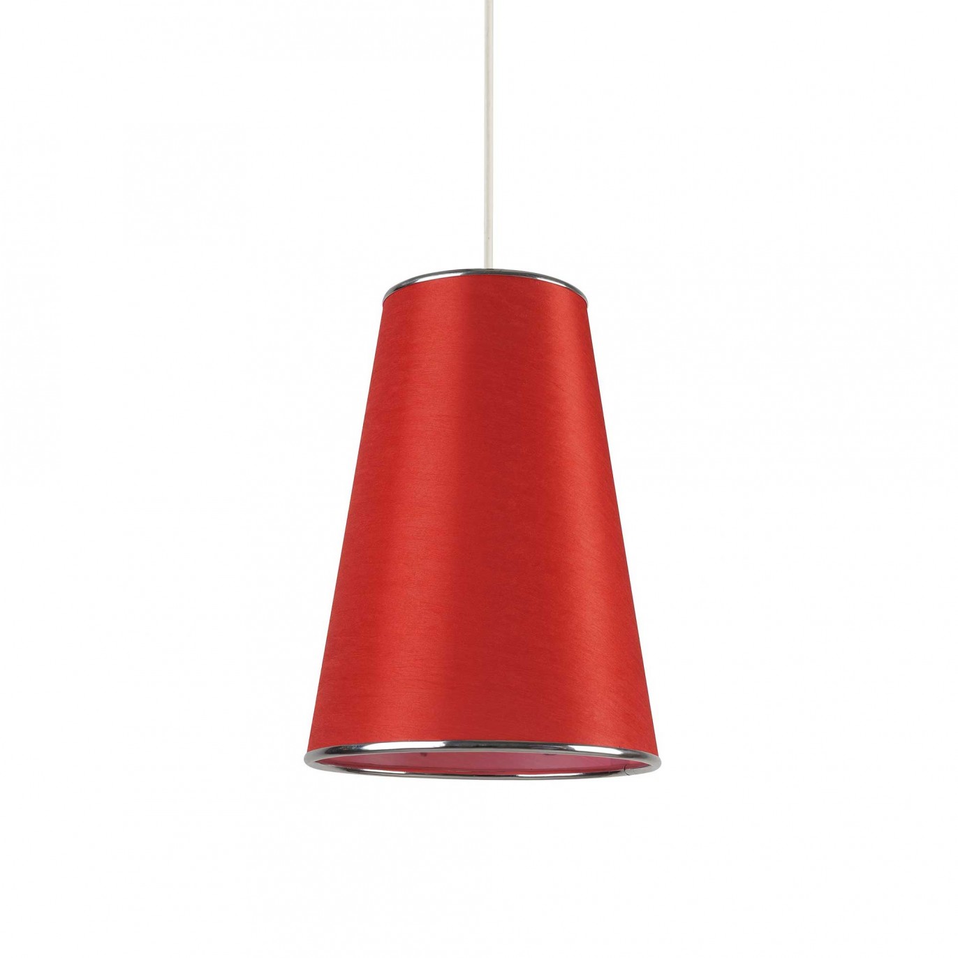 Suspension en tissu coton rouge