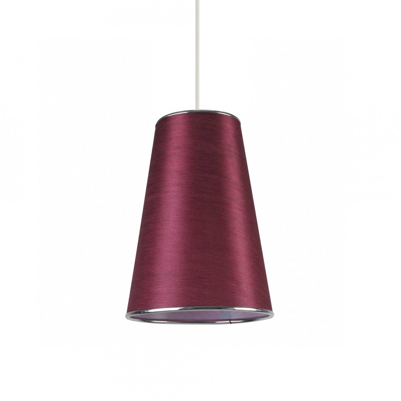 Suspension en tissu coton framboise