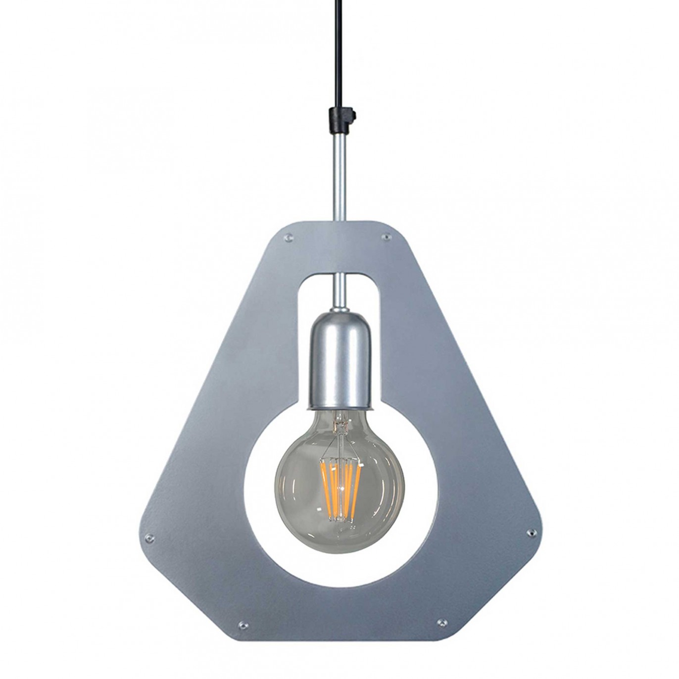 Suspension en métal gris