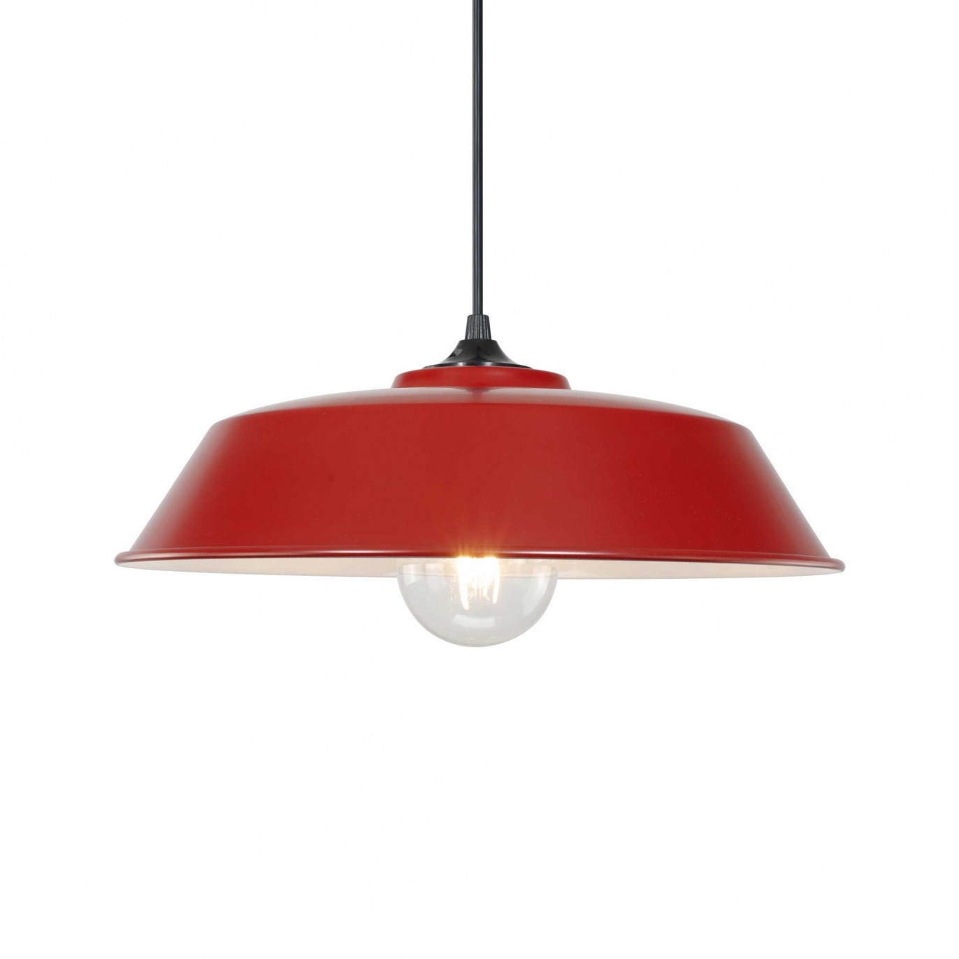 Suspension en métal rouge