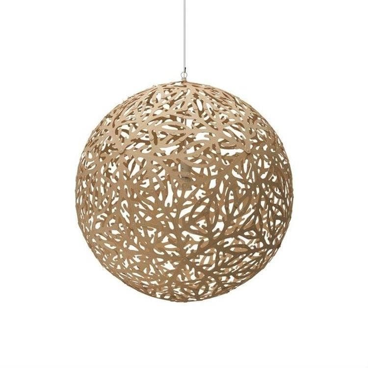 Suspension bois naturel diamètre 80cm bois