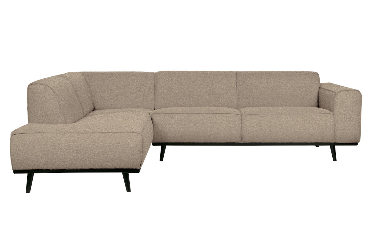 Canapé d’angle gauche moderne 4 places beige