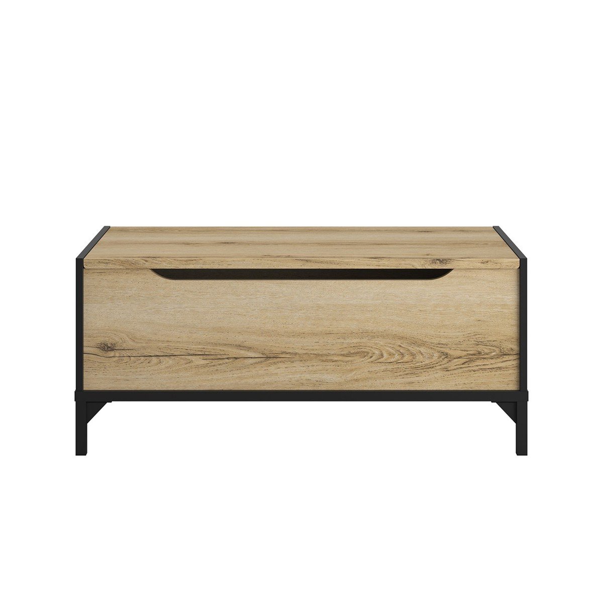 Table basse industrielle- L100 x H44 x P55 cm – Marron