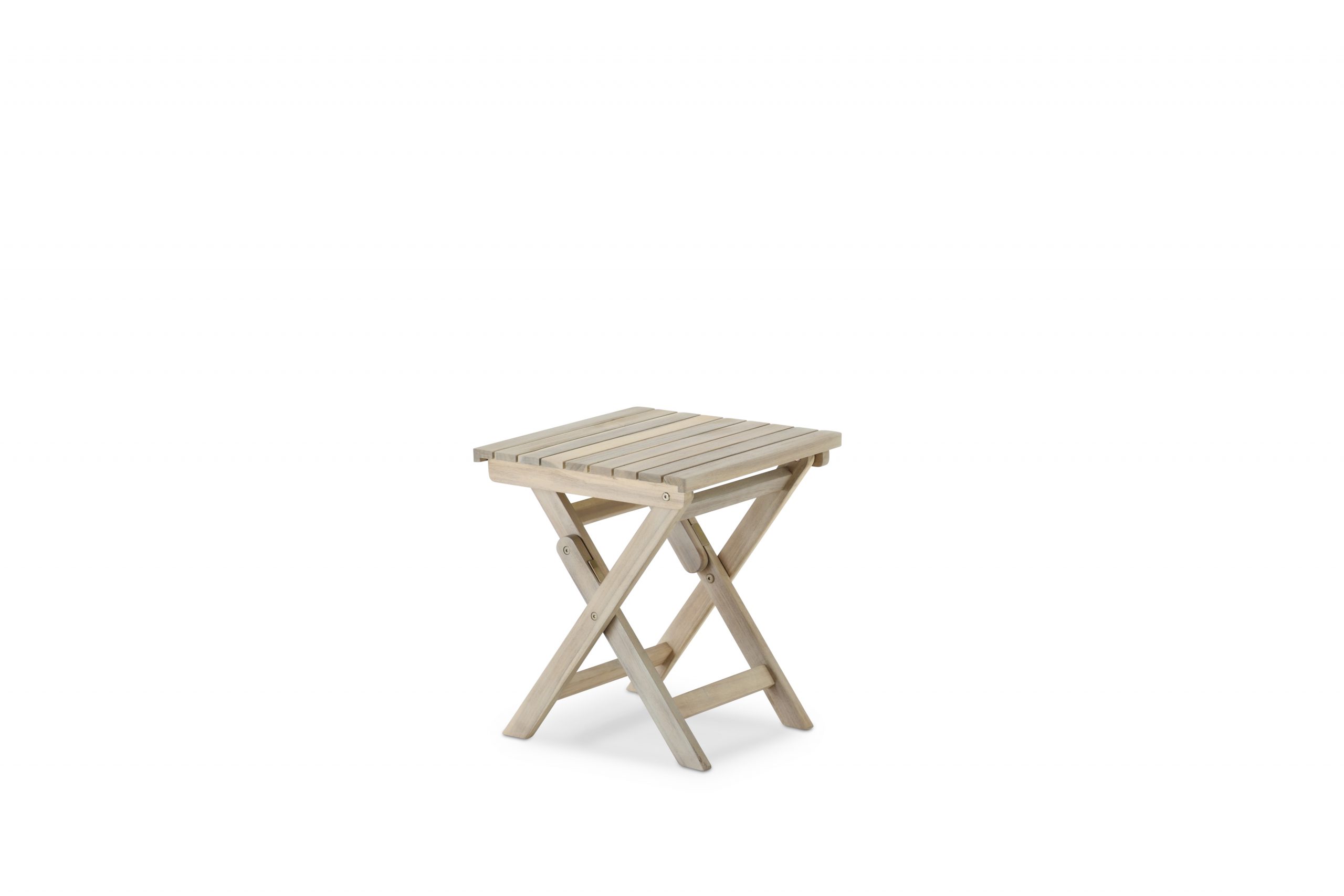 table d'appoint pliante en bois clair 40x40x45