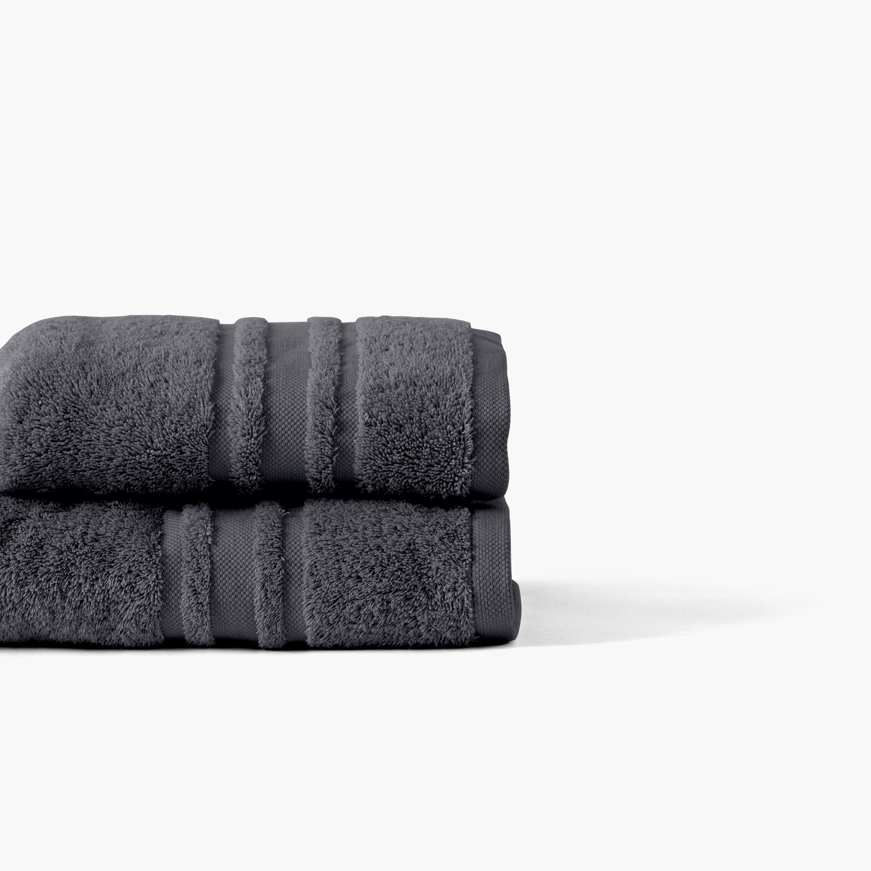 serviette de toilette coton uni bouclette gris 50 x 90 cm