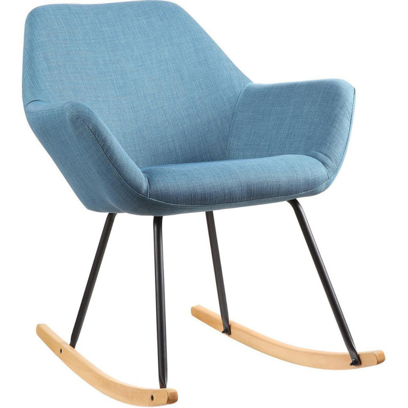 fauteuil rocking chair scandinave en tissu