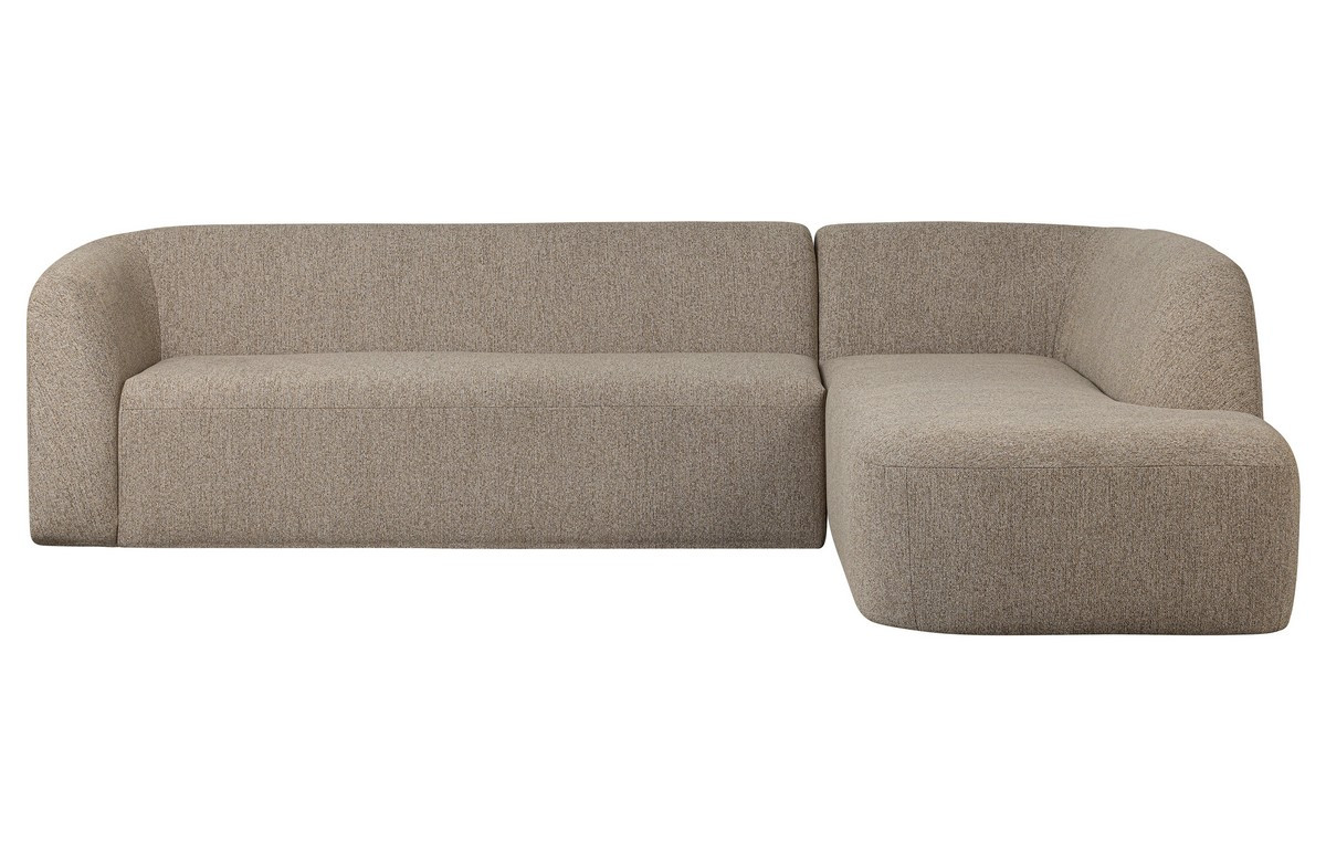 Canapé d'angle 3 places Gris Tissu Moderne Confort